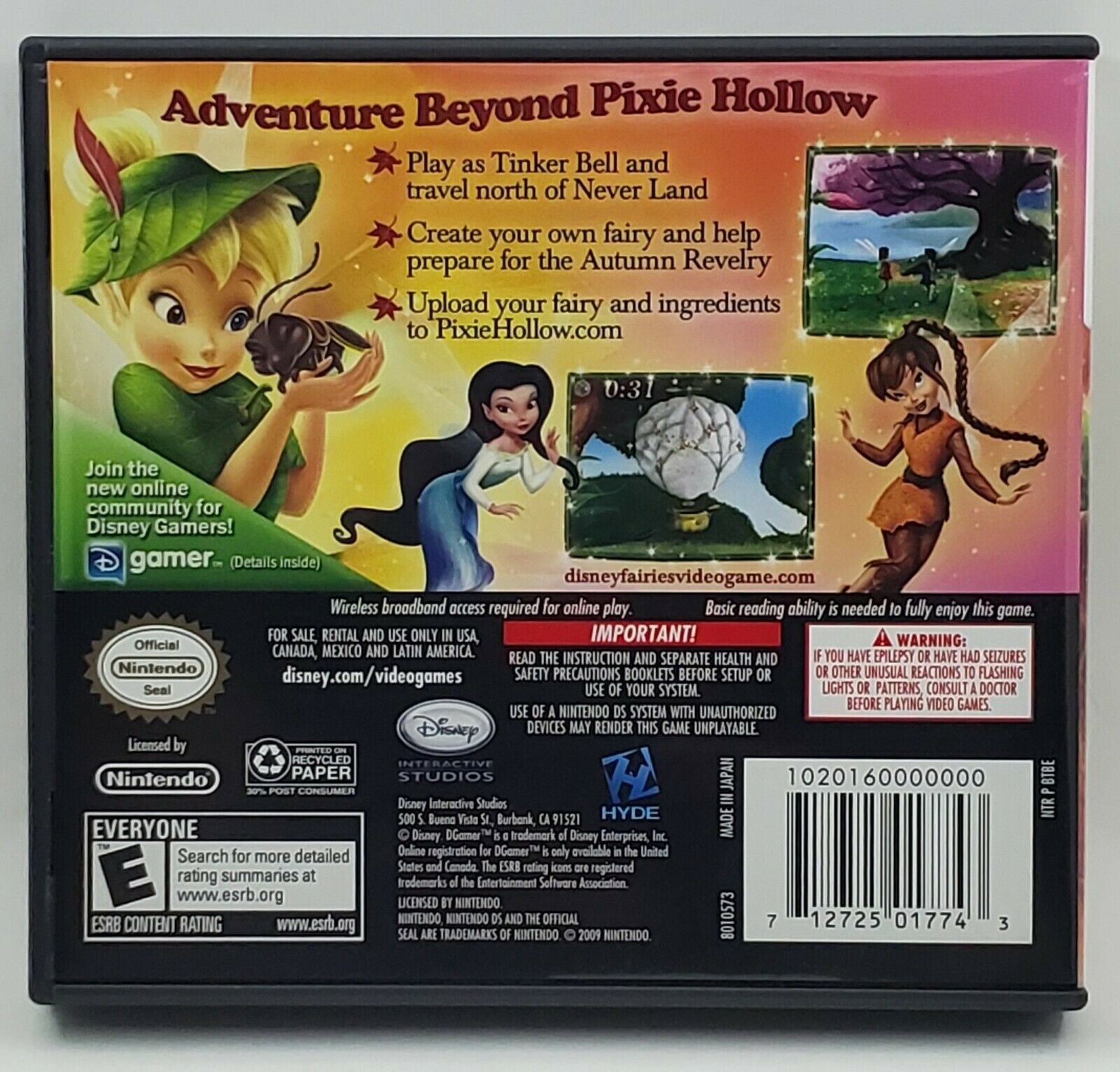 Pixie hollow ds game